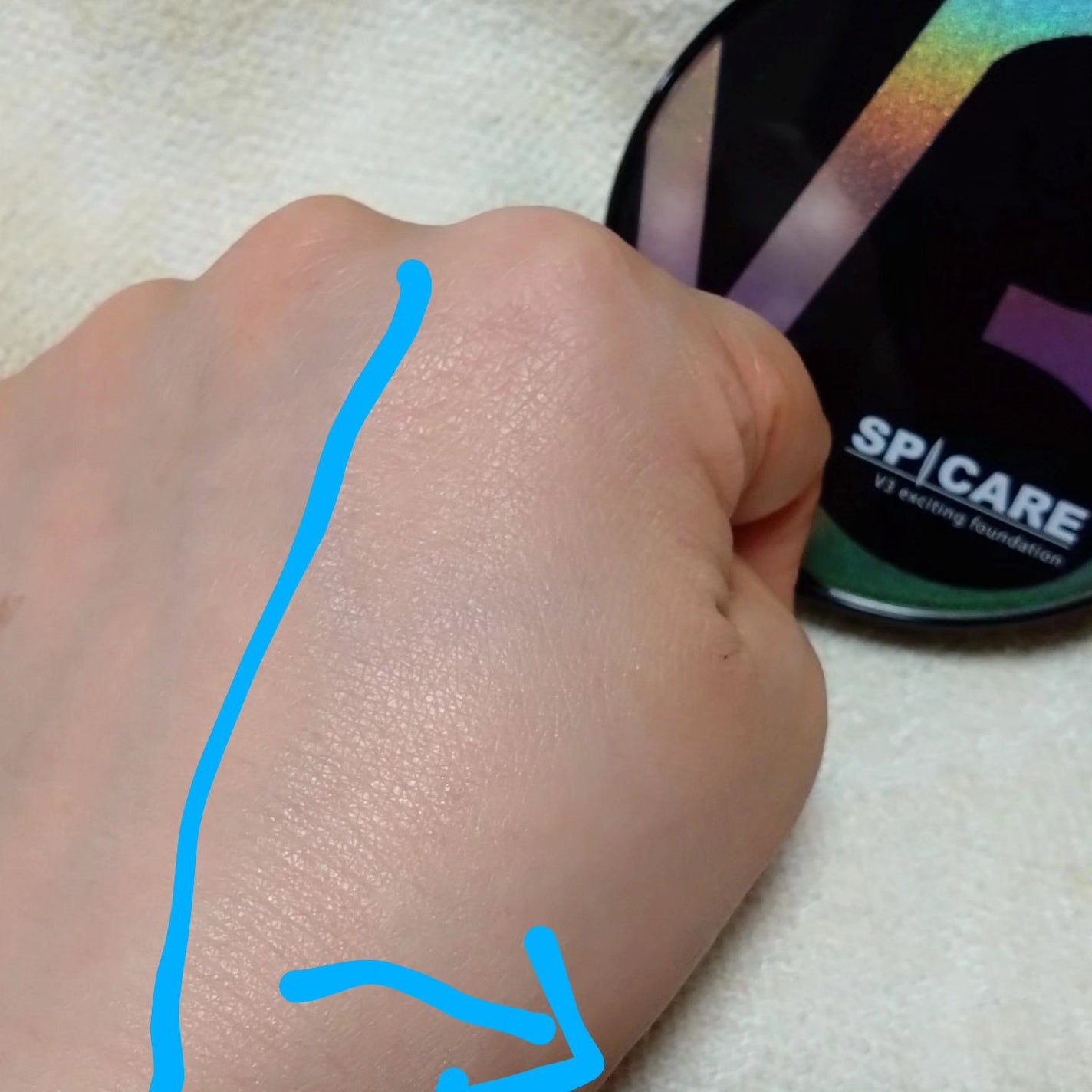 V3 エキサイティングファンデーション/SPICARE/クッションファンデーションを使ったクチコミ(6枚目)