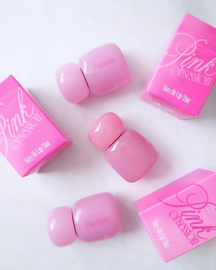 フィー ピンクオブセッションステイフィットティント/fwee/リップティントを使ったクチコミ(1枚目)