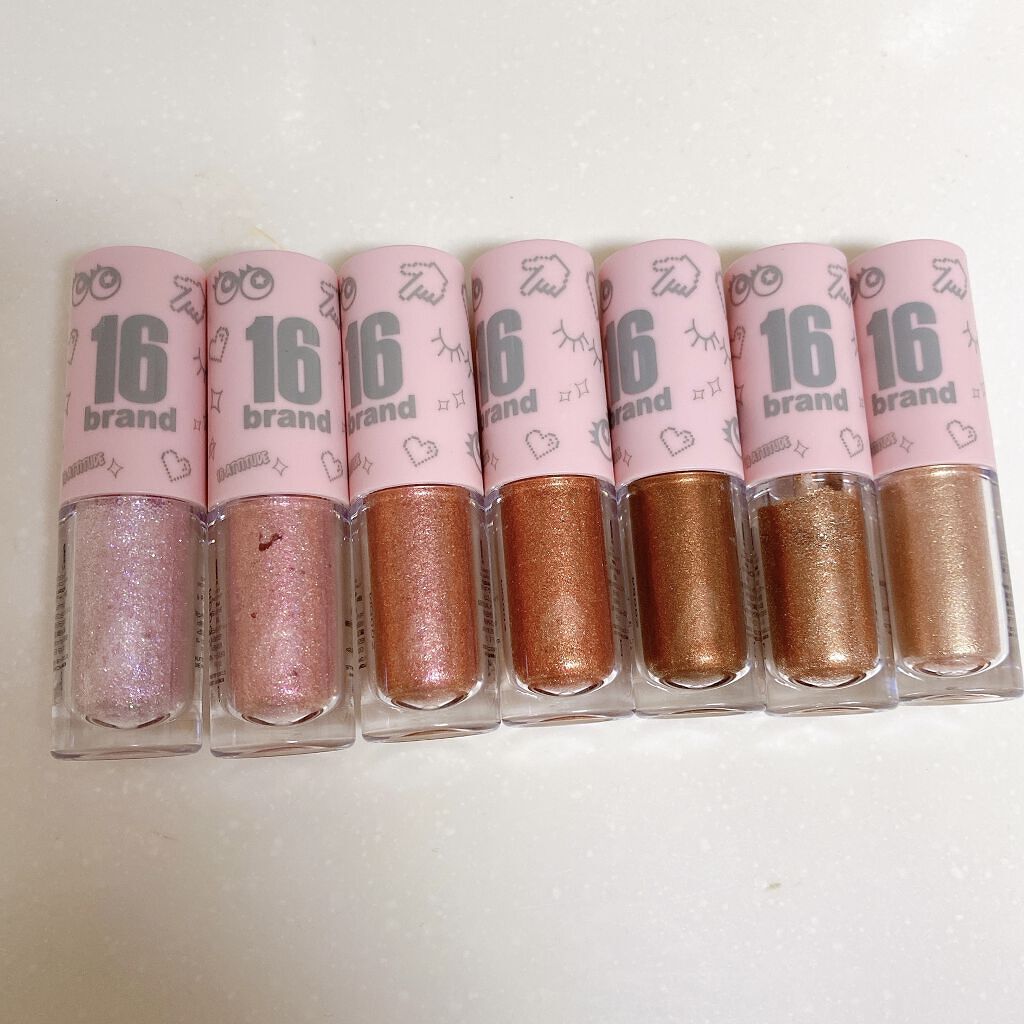 16 CANDY ROCK SUGAR/16BRAND/リキッドアイシャドウを使ったクチコミ（1枚目）