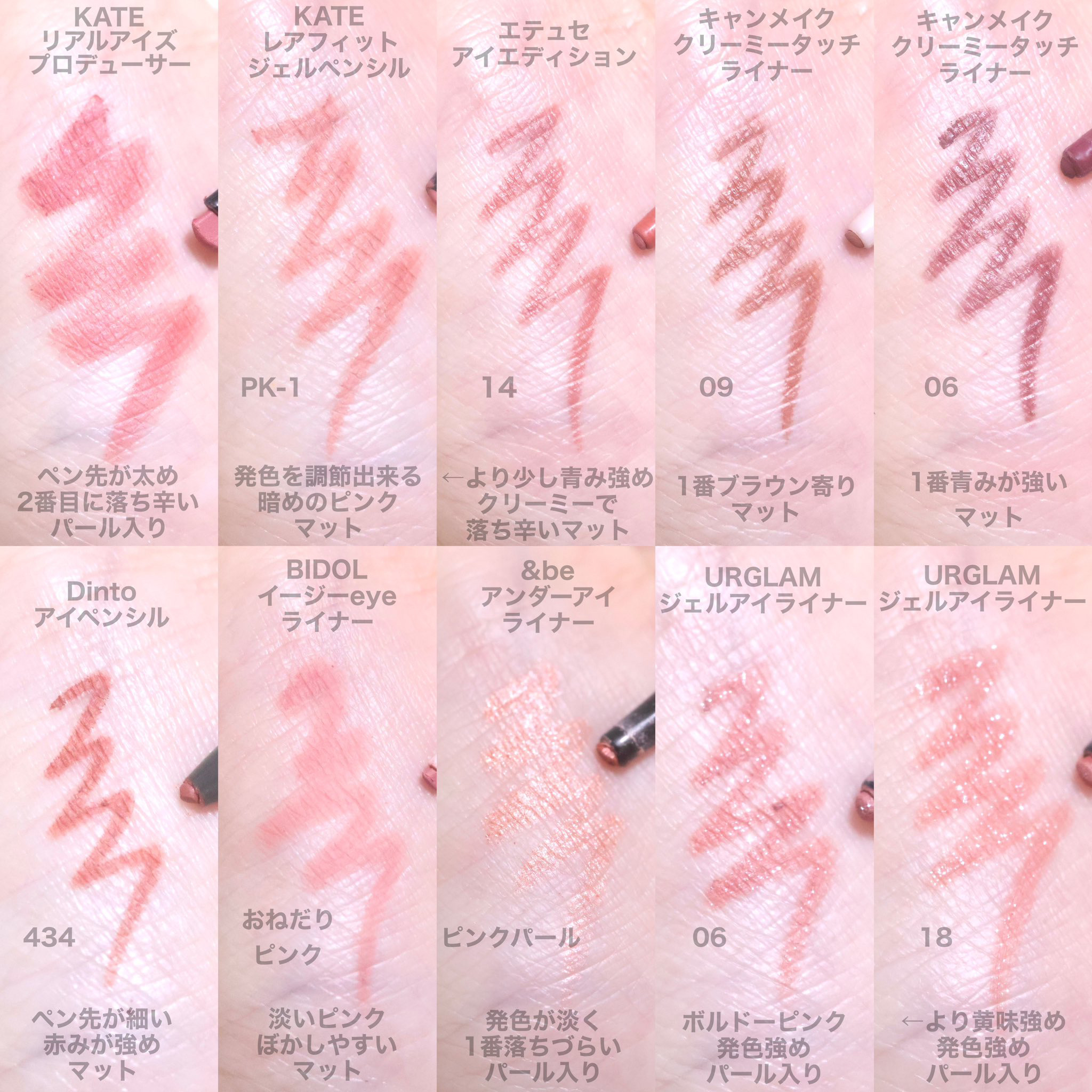 あなたはどっち派？キャンメイク・ettusais・KATE・＆be・Dinto・b