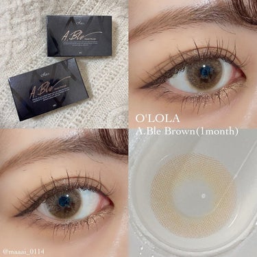 OLOLA エーブルブラウンマンスリー (A.BLE BROWN monthly)のクチコミ「＼やわらかブラウンで儚さを演出𓂃 𓈒𓏸／
【  𝐎'𝐋𝐎𝐋𝐀 カラコンレポ 】
⁡
🖇 𝐎'𝐋.....」（3枚目）