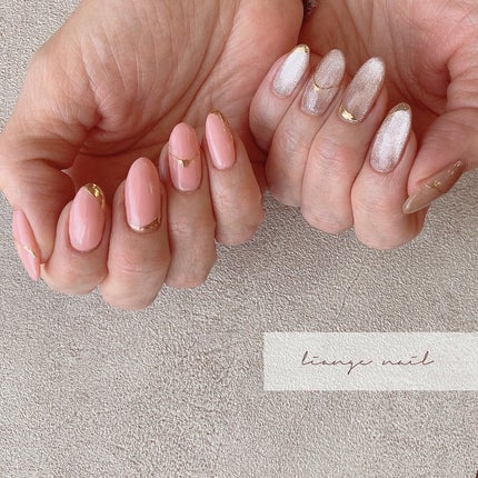 #リアンジェネイル,#柏ネイル,#ネイル,#シンプルネイル,#春ネイル,#オフィスネイル,#マグネットネイルのネイルデザイン