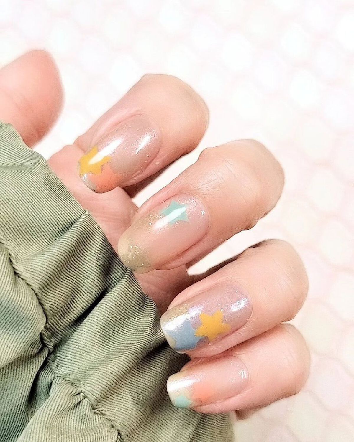 プレイフル アップデートネイル pun-02 ミモザ/PLAYFUL/オールインワンネイルを使ったクチコミ（3枚目）