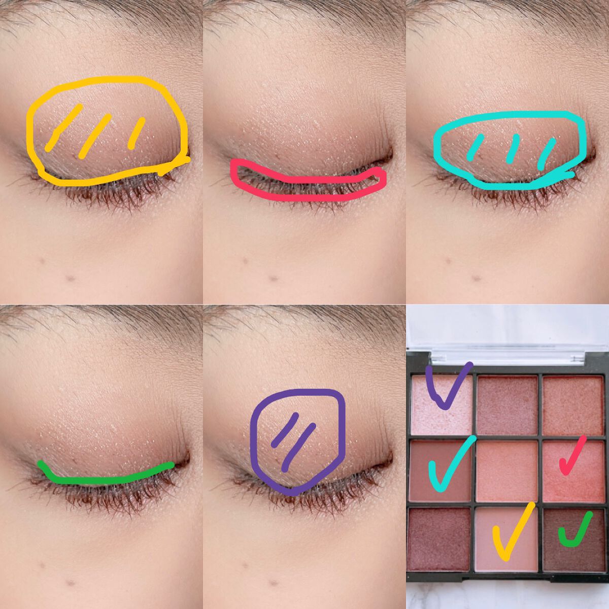 ブルーミングアイカラーパレット (TOKYO GIRLS COLLECTION)/U R GLAM/アイシャドウパレットを使ったクチコミ（2枚目）