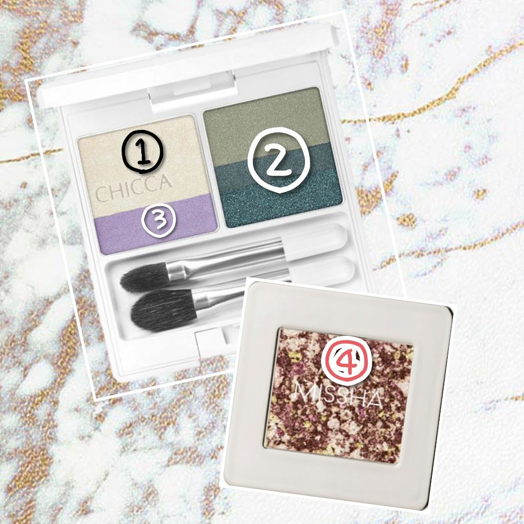 フローレスグロウ リッドテクスチャー アイシャドウ/CHICCA/アイシャドウパレットを使ったクチコミ（1枚目）