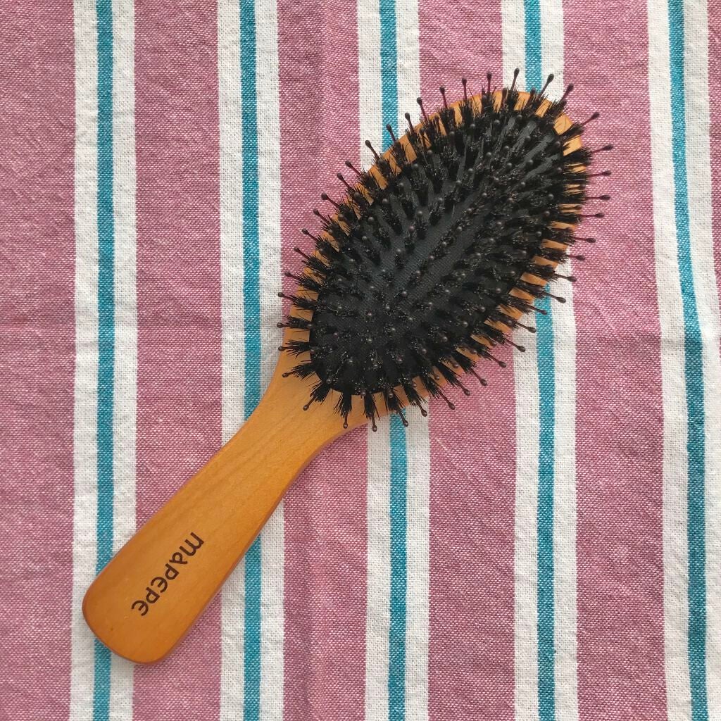 つやつや天然毛のミックスブラシ/マペペ/ヘアブラシを使ったクチコミ(1枚目)