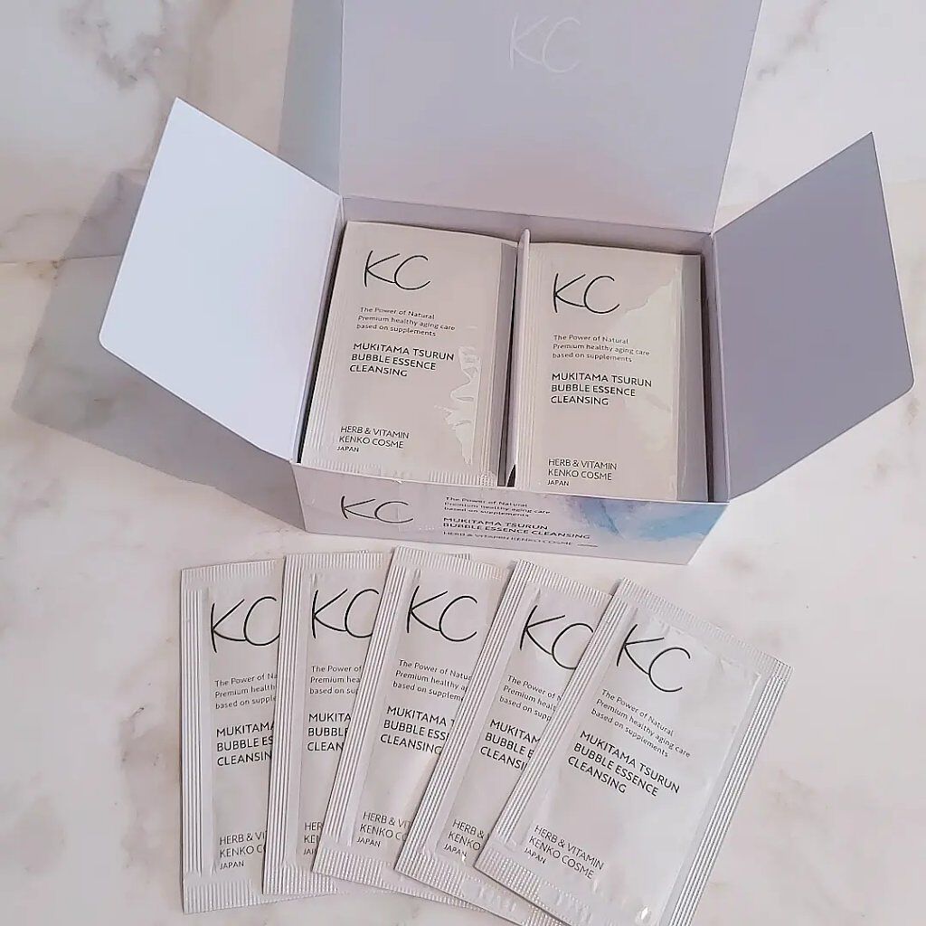 KC むきタマつるん 発泡美容液クレンジング/ハーブ健康本舗/クレンジングジェルを使ったクチコミ（2枚目）