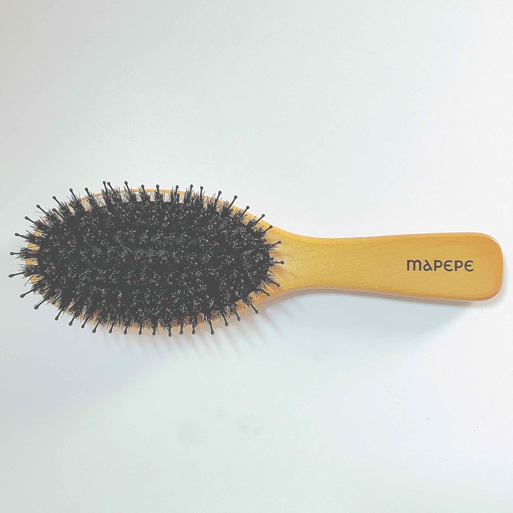 つやつや天然毛のミックスブラシ/マペペ/ヘアブラシを使ったクチコミ(2枚目)
