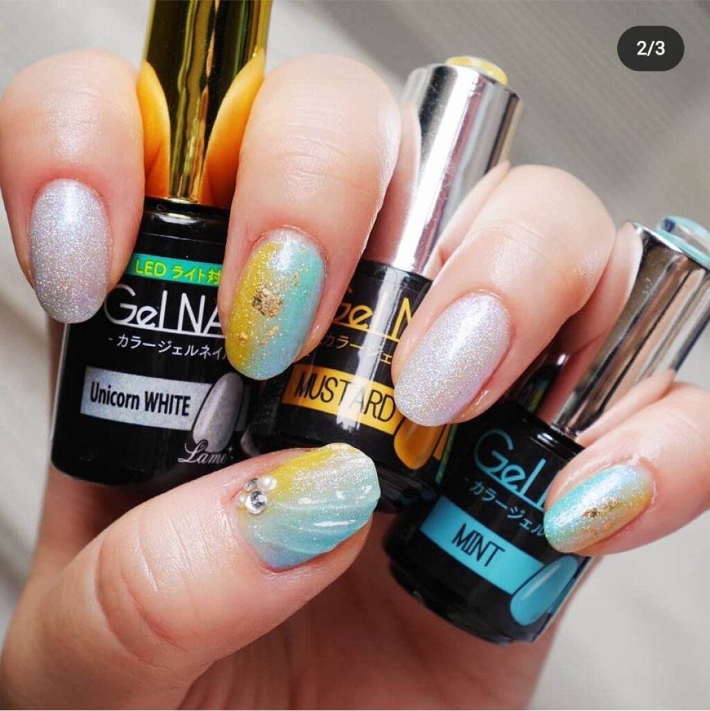 ジェルネイル(ライト対応)/セリア/ジェルネイルを使ったクチコミ(2枚目)