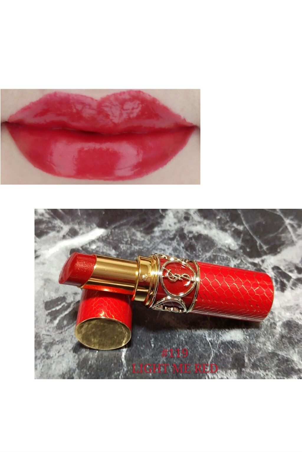 ルージュ ピュールクチュール ザ スリム/YVES SAINT LAURENT BEAUTE/口紅を使ったクチコミ（2枚目）