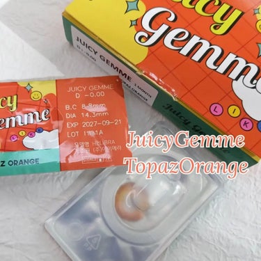 Juicy Gemme Topaz Orange/otr/カラーコンタクトレンズを使ったクチコミ（1枚目）