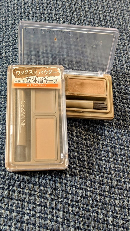 アイブロウワックス&パウダー/CEZANNE/アイブロウを使ったクチコミ(1枚目)