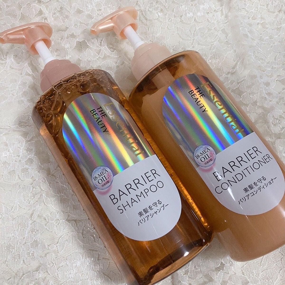 ザビューティ 髪のキメ美容素髪を守る バリアシャンプー/コンディショナー/エッセンシャル/シャンプー・コンディショナーを使ったクチコミ(1枚目)