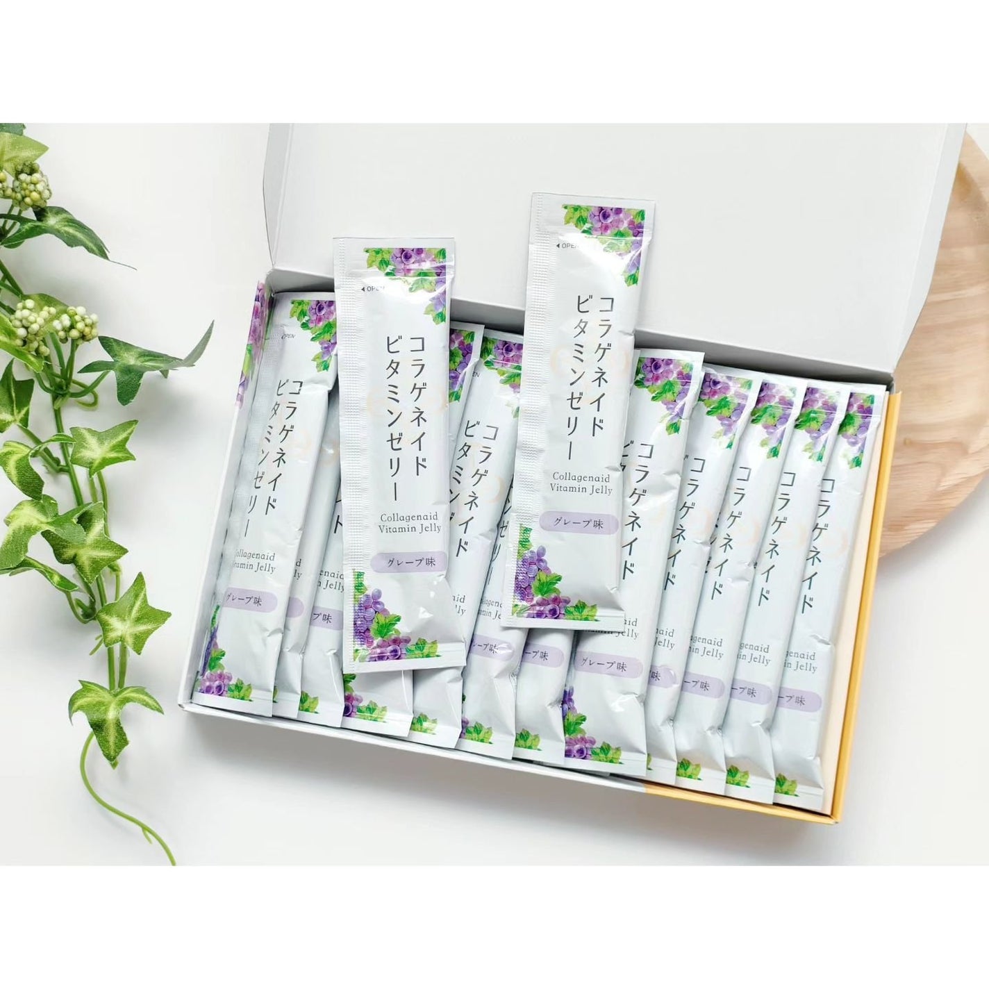 コラゲネイド ビタミンゼリー グレープ味/新田ゼラチンダイレクト/ゼリー飲料を使ったクチコミ(2枚目)
