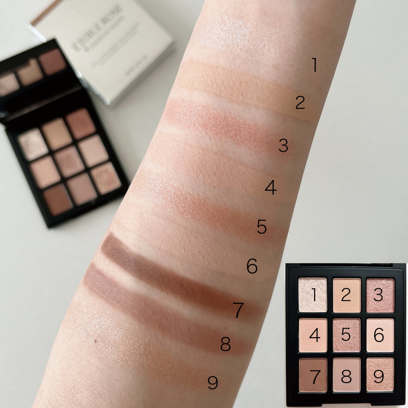 エトワルローズ 9色アイシャドウ/Étoile Rose/アイシャドウパレットを使ったクチコミ(3枚目)