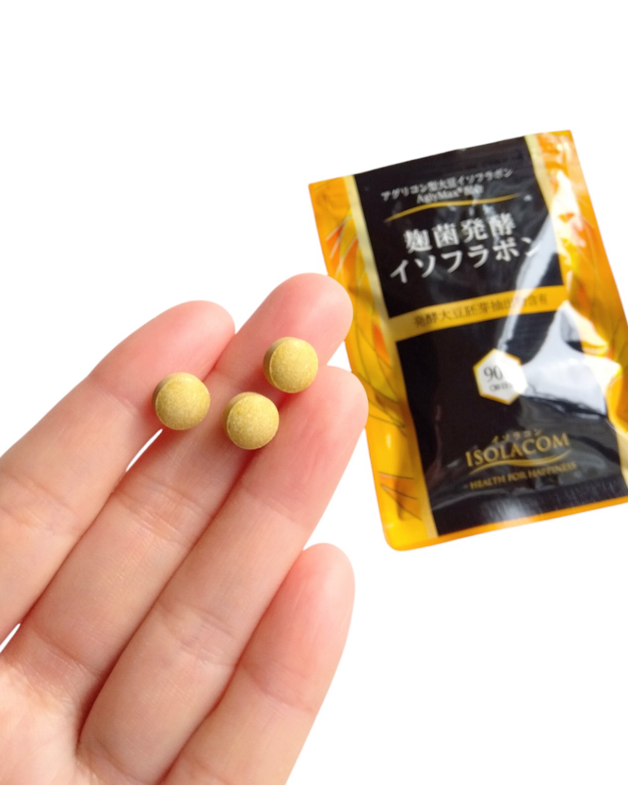 麹菌発酵イソフラボン 葉酸/ISOLACOM/健康サプリメントを使ったクチコミ（3枚目）