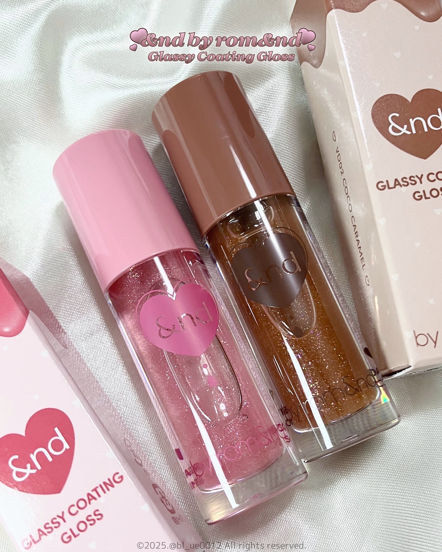 グラッシーコーティンググロス/&nd by rom&nd/リップグロスを使ったクチコミ（2枚目）