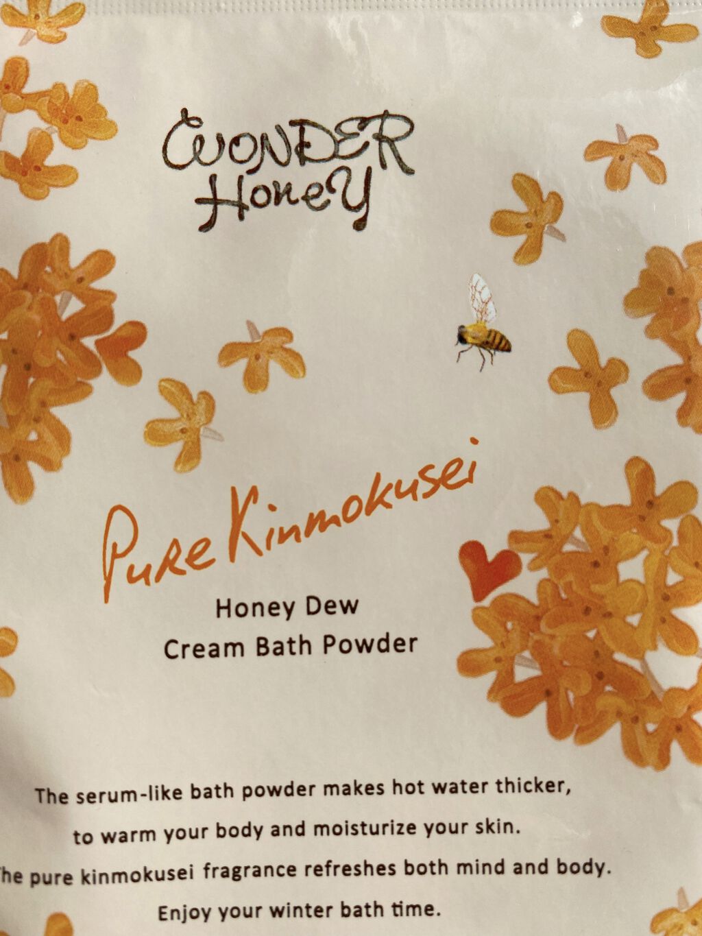 ワンダーハニー　とろとろふんわりクリームバス ピュアキンモクセイ/VECUA Honey/炭酸系入浴剤を使ったクチコミ（3枚目）