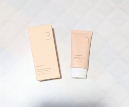 3番 ノーファンデ陶器肌トーンアップクリーム/numbuzin/化粧下地を使ったクチコミ(2枚目)