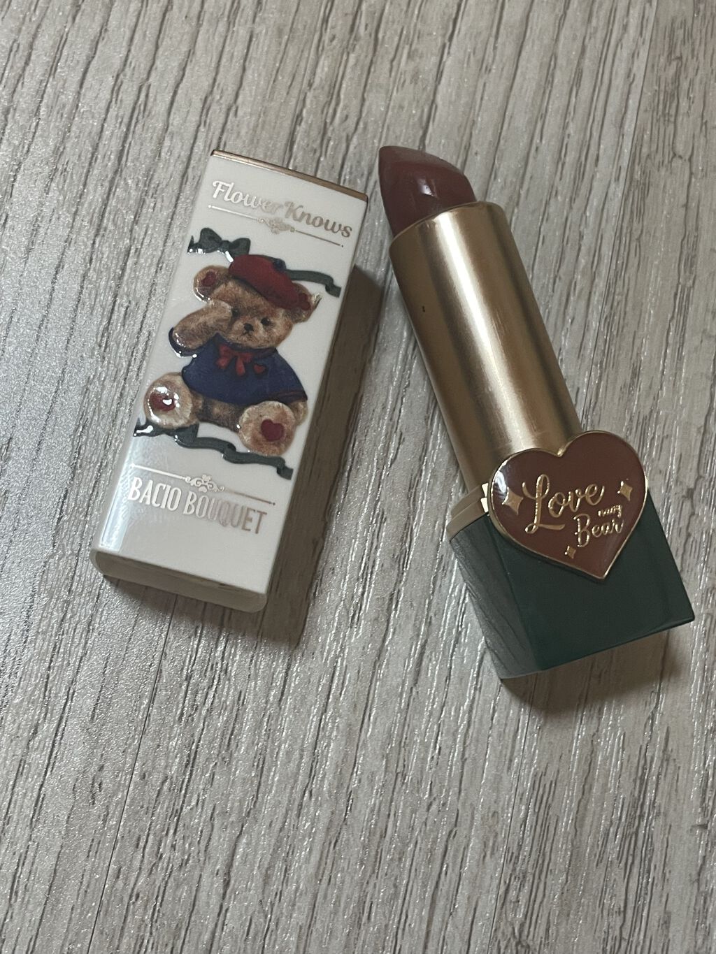 Love Bear リップスティック ツヤタイプ ココアベア/FlowerKnows/口紅を使ったクチコミ（3枚目）