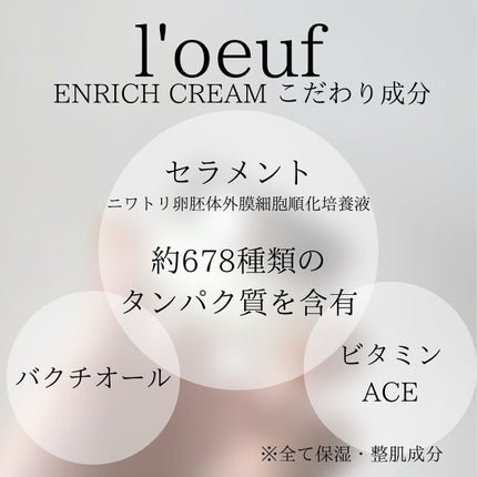 ルフ エンリッチクリーム/l'oeuf by essencebase/フェイスクリームを使ったクチコミ(6枚目)
