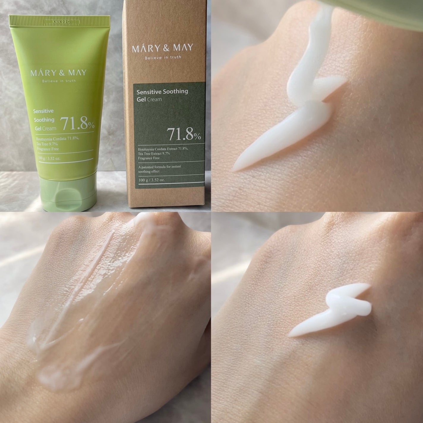 Sensitive Soothing Gel Cream/MARY&MAY/フェイスクリームを使ったクチコミ(3枚目)