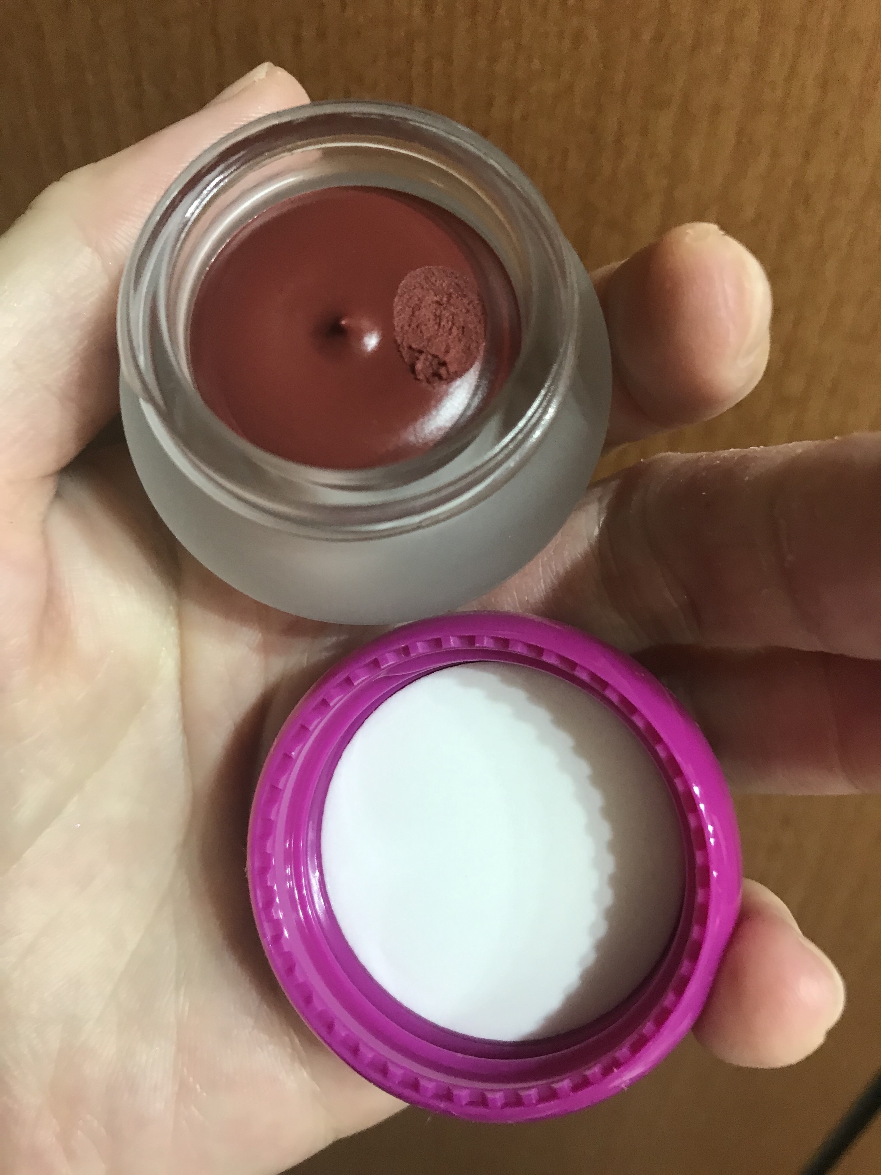 リップアンドチーク ブラーリープリンポット MV01 チリン/fwee/口紅を使ったクチコミ（2枚目）