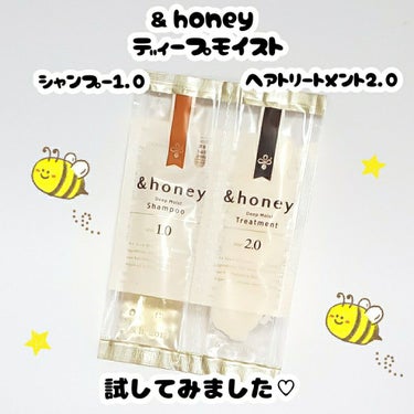 ディープモイスト シャンプー1.0／ヘアトリートメント2.0/&honey/シャンプー・コンディショナーを使ったクチコミ（1枚目）