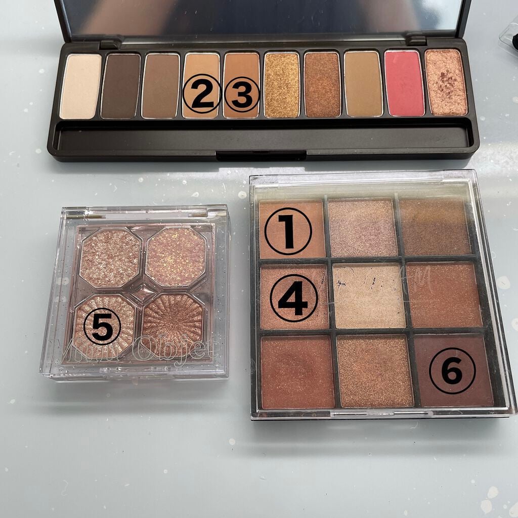 UR GLAM BLOOMING EYE COLOR PALETTE/U R GLAM/アイシャドウパレットを使ったクチコミ(4枚目)
