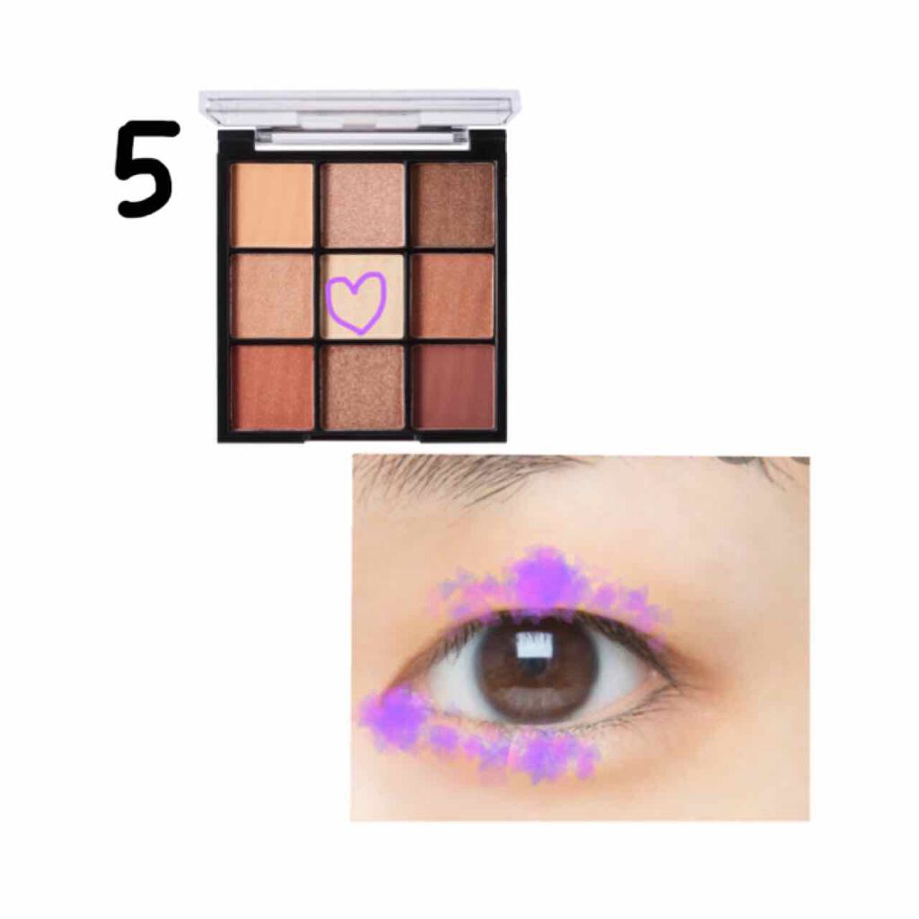 UR GLAM　BLOOMING EYE COLOR PALETTE/U R GLAM/アイシャドウパレットを使ったクチコミ（3枚目）