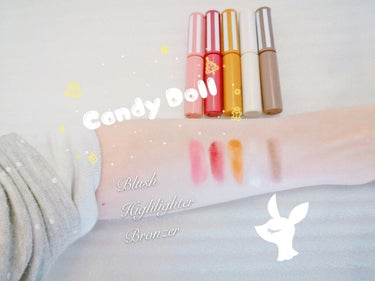 CandyDoll グロッシーリキッドのクチコミ「11/4新発売したCandyDollの新作🍭🍬
⭐カラーリキッド＜01 ピンク＞
⭐カラーリキ.....」（1枚目）