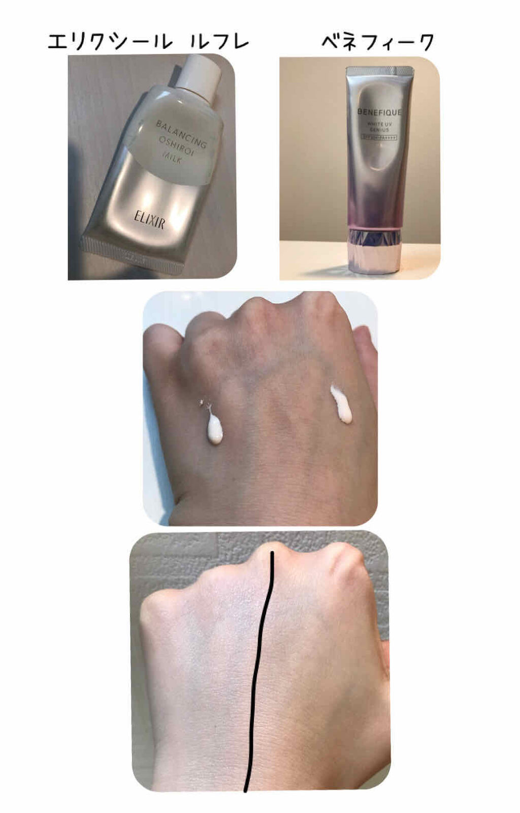 ホワイトＵＶジーニアス/BENEFIQUE/日焼け止めローションを使ったクチコミ（3枚目）