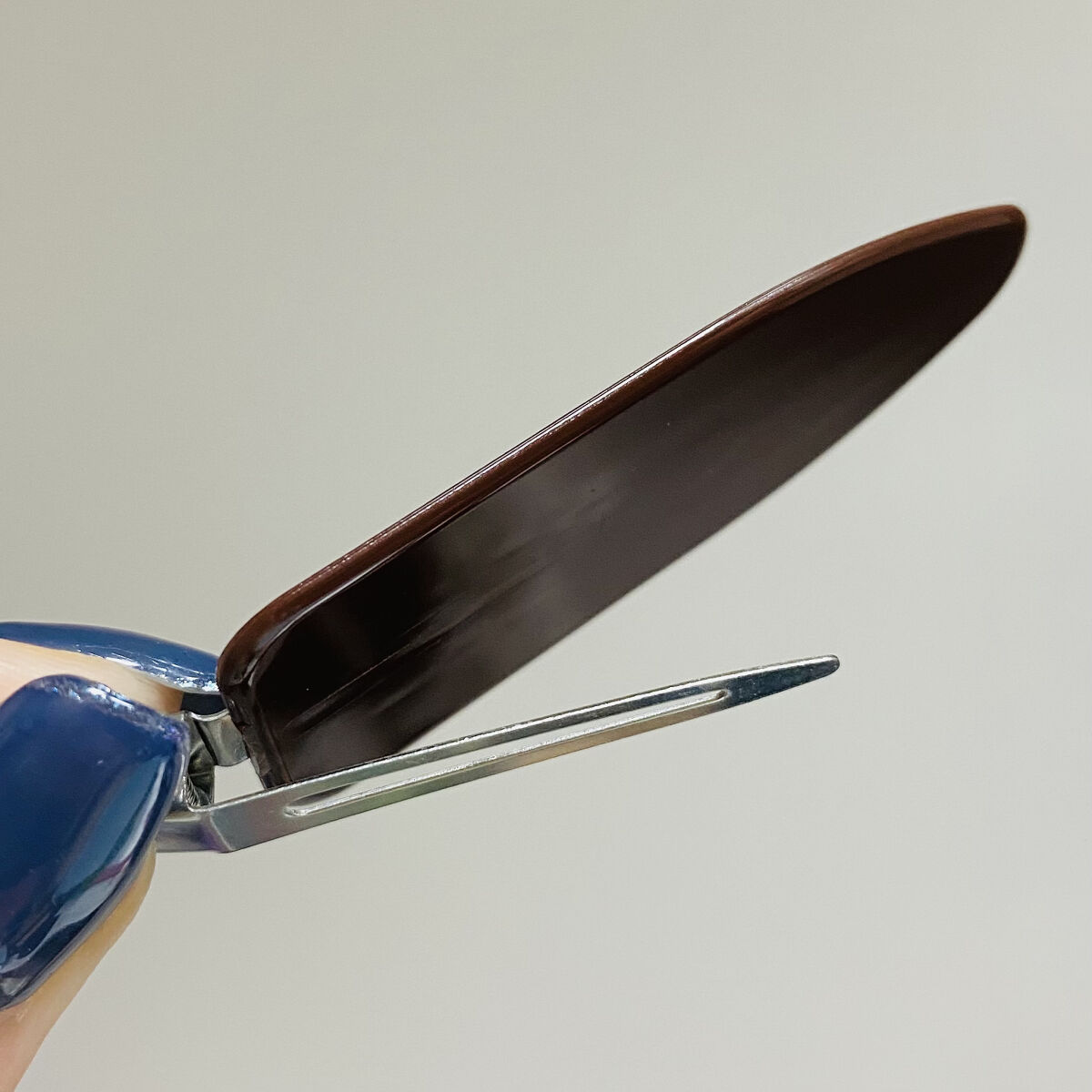 跡が付かない前髪クリップ ブラック&ブラウン【旧】/マペペ/ヘアアクセサリーを使ったクチコミ（3枚目）