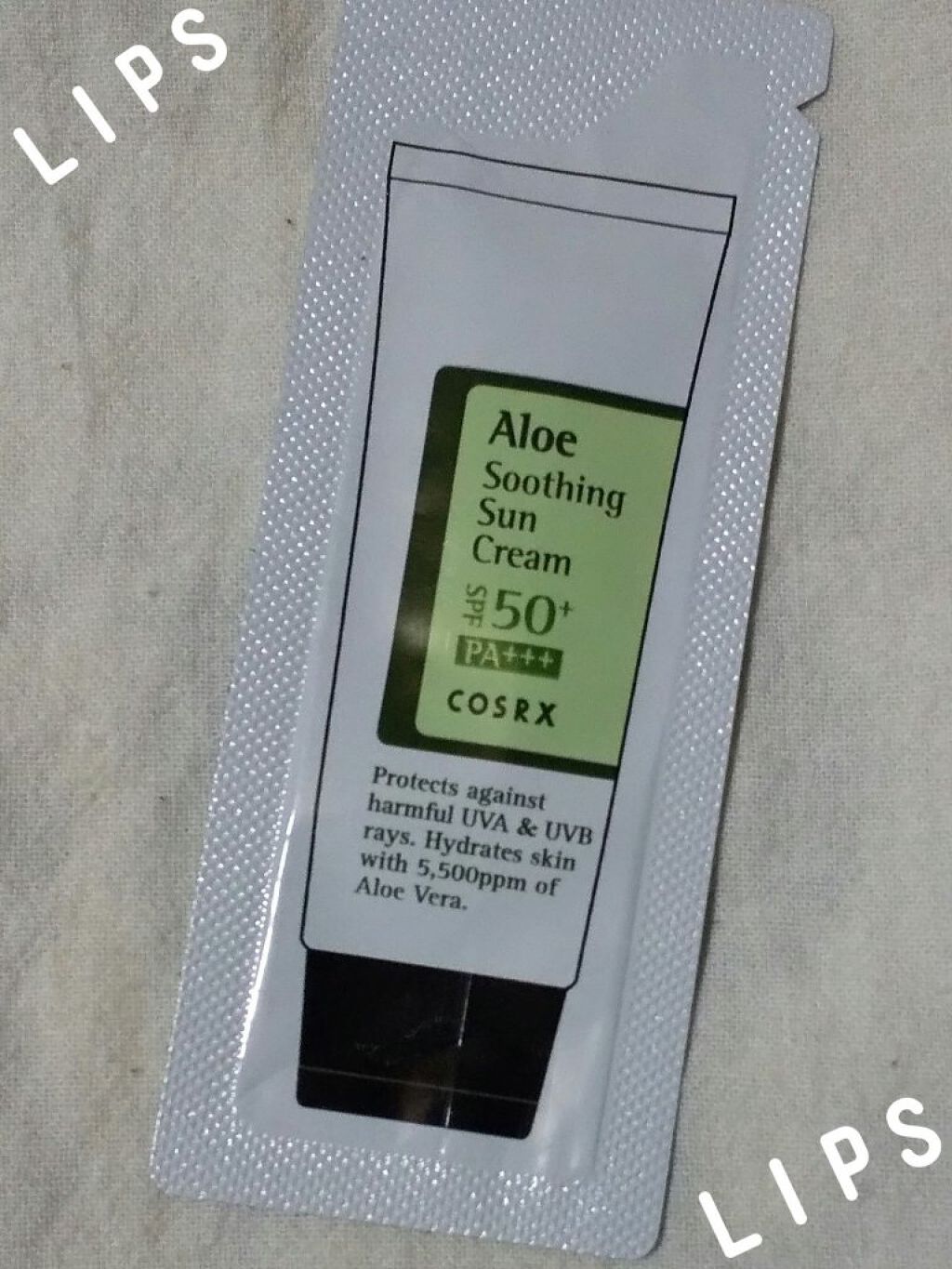 アロエスージングUVクリーム　SPF50+ PA+++/COSRX/日焼け止めクリームを使ったクチコミ（1枚目）