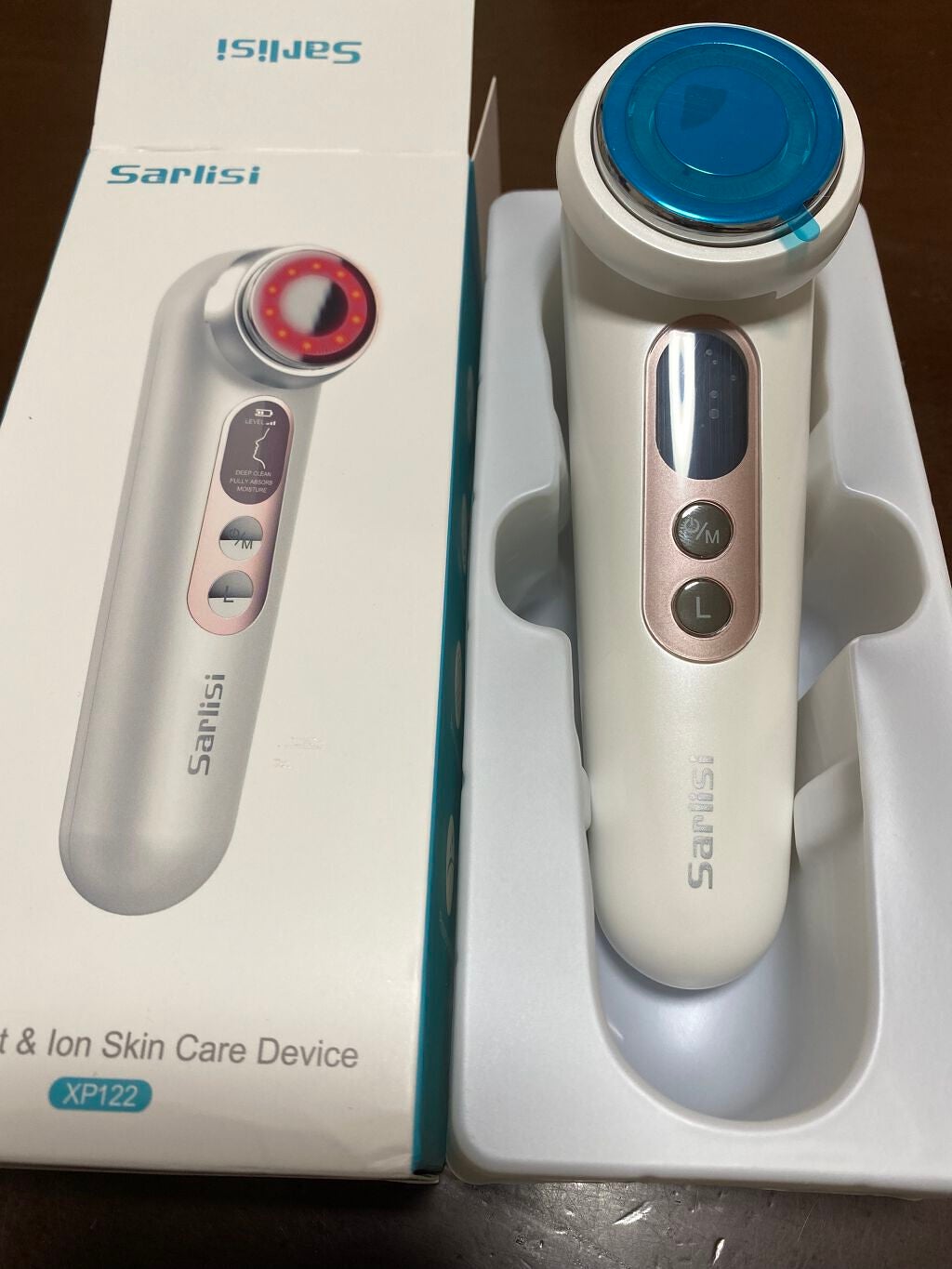 超音波美顔器 光エステ イオン導入導出 クレンジング フェイスケア/Sarlisi/美顔器・マッサージを使ったクチコミ(1枚目)