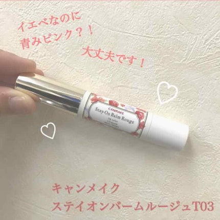 ステイオンバームルージュ/キャンメイク/口紅を使ったクチコミ(1枚目)