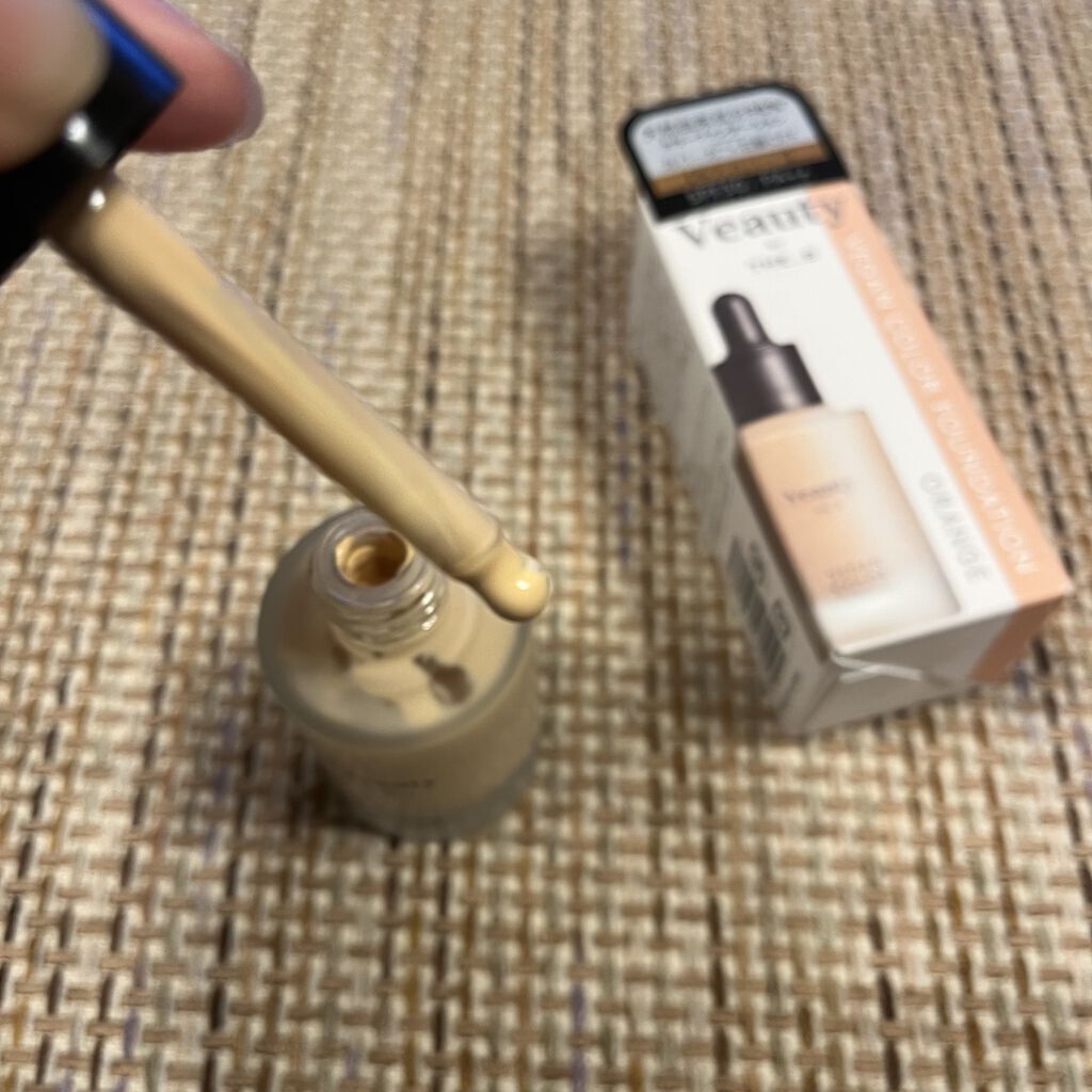 ヴィーガン カラーファンデーション オレンジ/Veauty by THE_B/リキッドファンデーションを使ったクチコミ（2枚目）