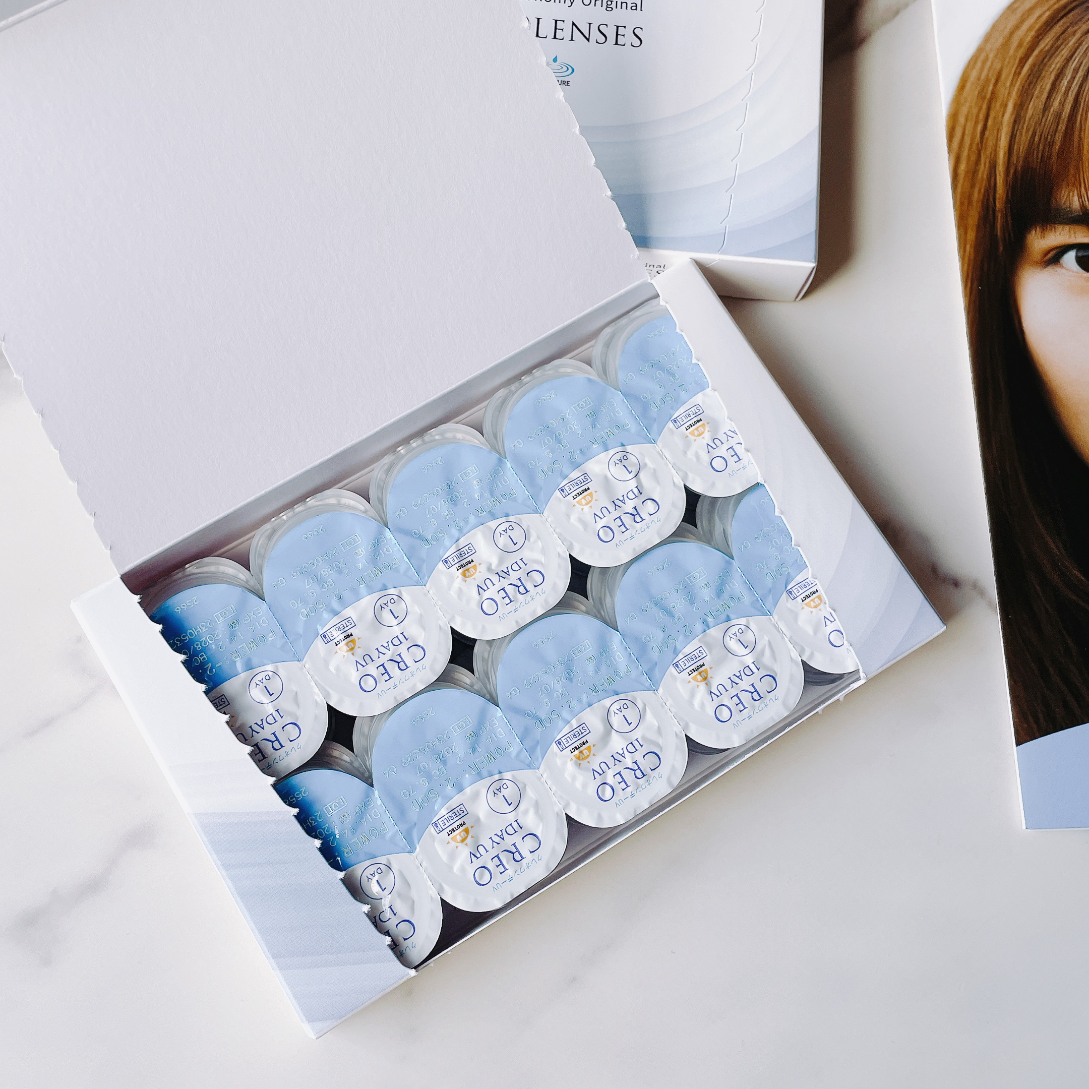 クレオワンデーUVモイスト/CREO/ワンデー（１DAY）カラコンを使ったクチコミ（2枚目）