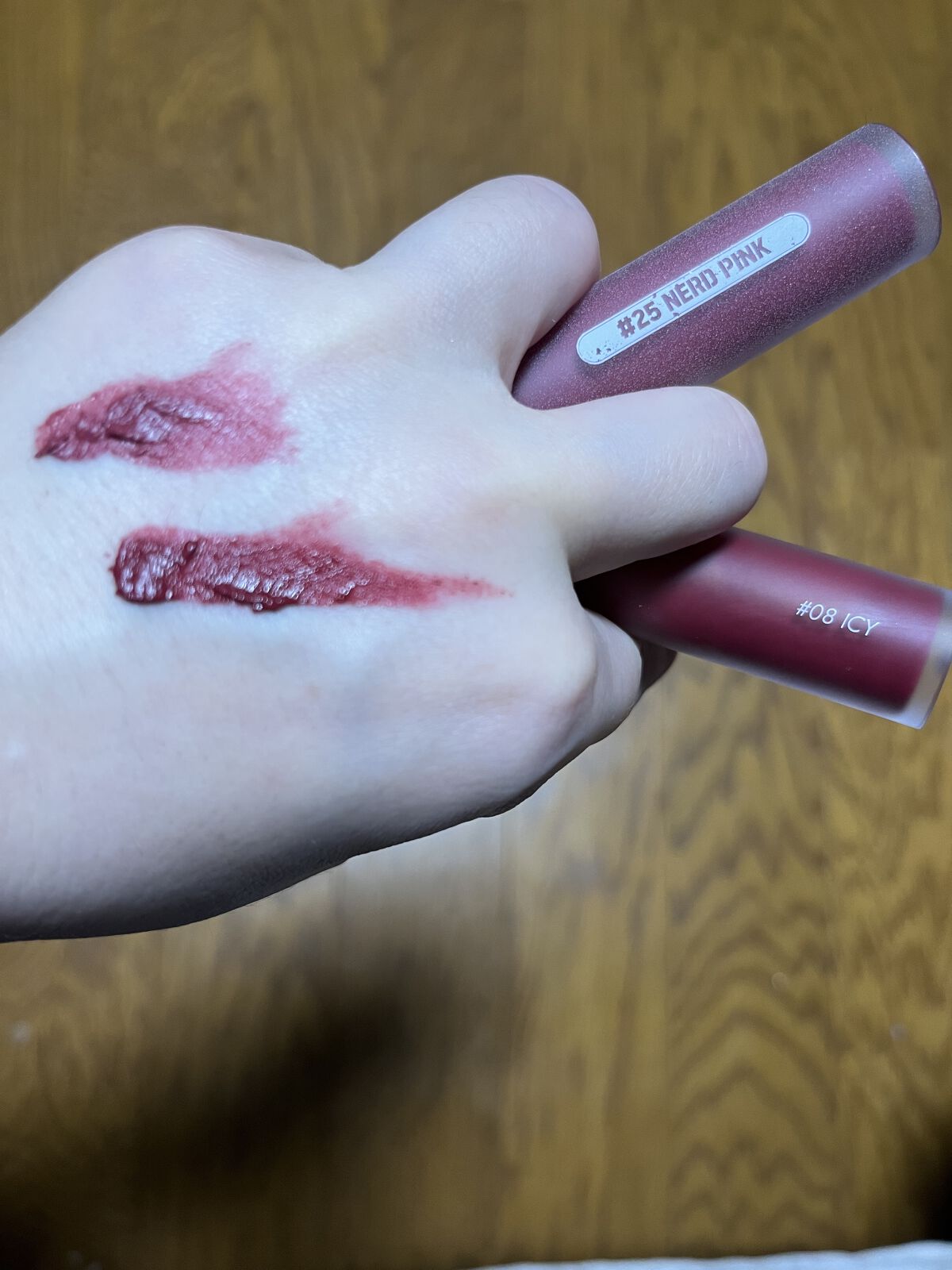 ゼロベルベットティント 08 アイシー(ICY)/rom&nd/リップティントを使ったクチコミ（1枚目）