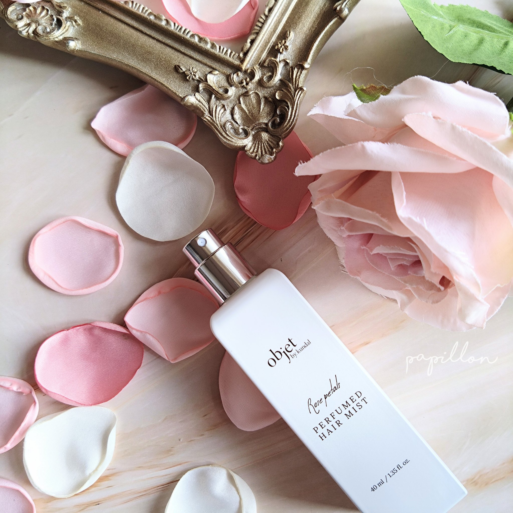 パフュームドヘアミスト ローズペタル/objet by kundal/ヘアミストを使ったクチコミ（3枚目）