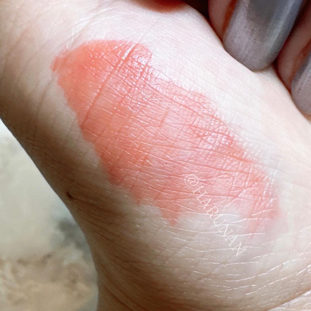 ジルスチュアート タイムレスグロウ ルージュティント 04 lipstick letter/JILL STUART/リップティントを使ったクチコミ（3枚目）