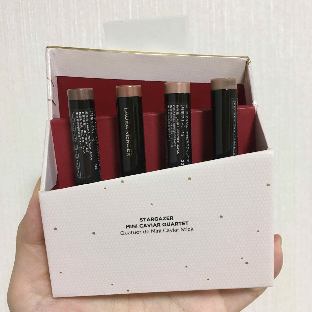 スターゲイザー ミニ キャビアスティック カルテット/ローラ メルシエ/メイクアップキットを使ったクチコミ（3枚目）