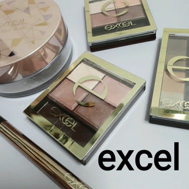 ────────────
excel
────────────
エクストラリッチパウダー
01　ピーチベージュ


スタイリング パウダーアイブロウ
SE02　ライトブラウン


スキニーリッチライナー