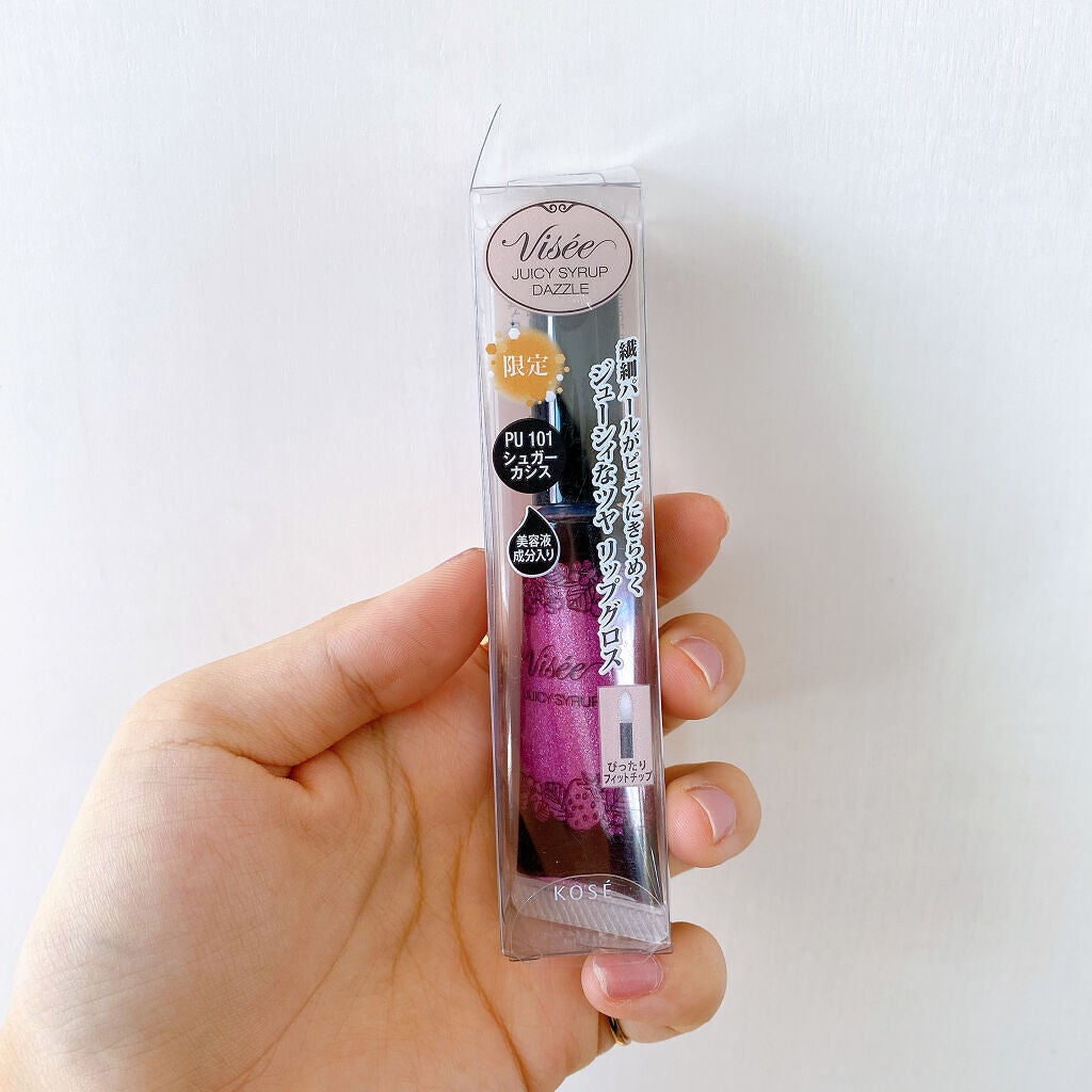 ジューシィ シロップ ダズル/Visée/リップグロスを使ったクチコミ(4枚目)