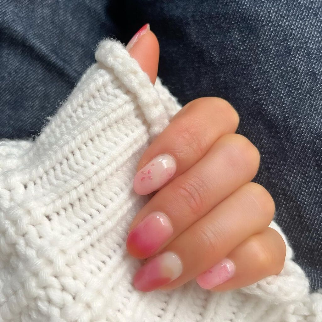 #ネイル,#ジェルネイル,#セルフネイル,#セルフジェルネイル,#オホーラジェルネイル,#桜ネイル,#ピンクネイル,#春ネイル,#ショートネイルのネイルデザイン