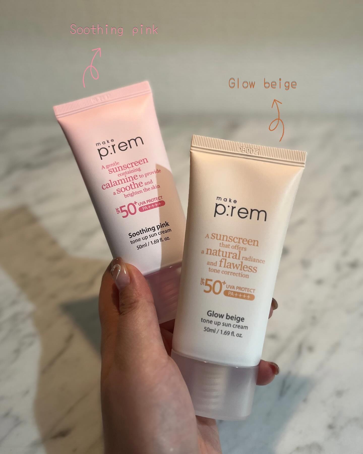 メイクプレム スージングピンクトーンアップサンクリーム/make prem/日焼け止めクリームを使ったクチコミ（2枚目）