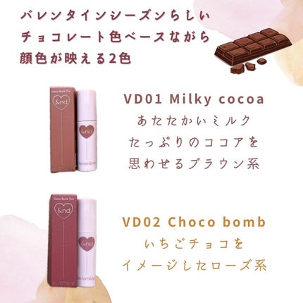 アンドバイロムアンド グラッシーボムティント/&nd by rom&nd/リップティントを使ったクチコミ(2枚目)