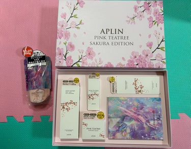 APLIN ピンクティーツリージェルクレンザーのクチコミ「昨日、Q10のメガ割購入品が届きました😘
APLINのピンクティーツリー 洗い流すパックと桜ス.....」（1枚目）