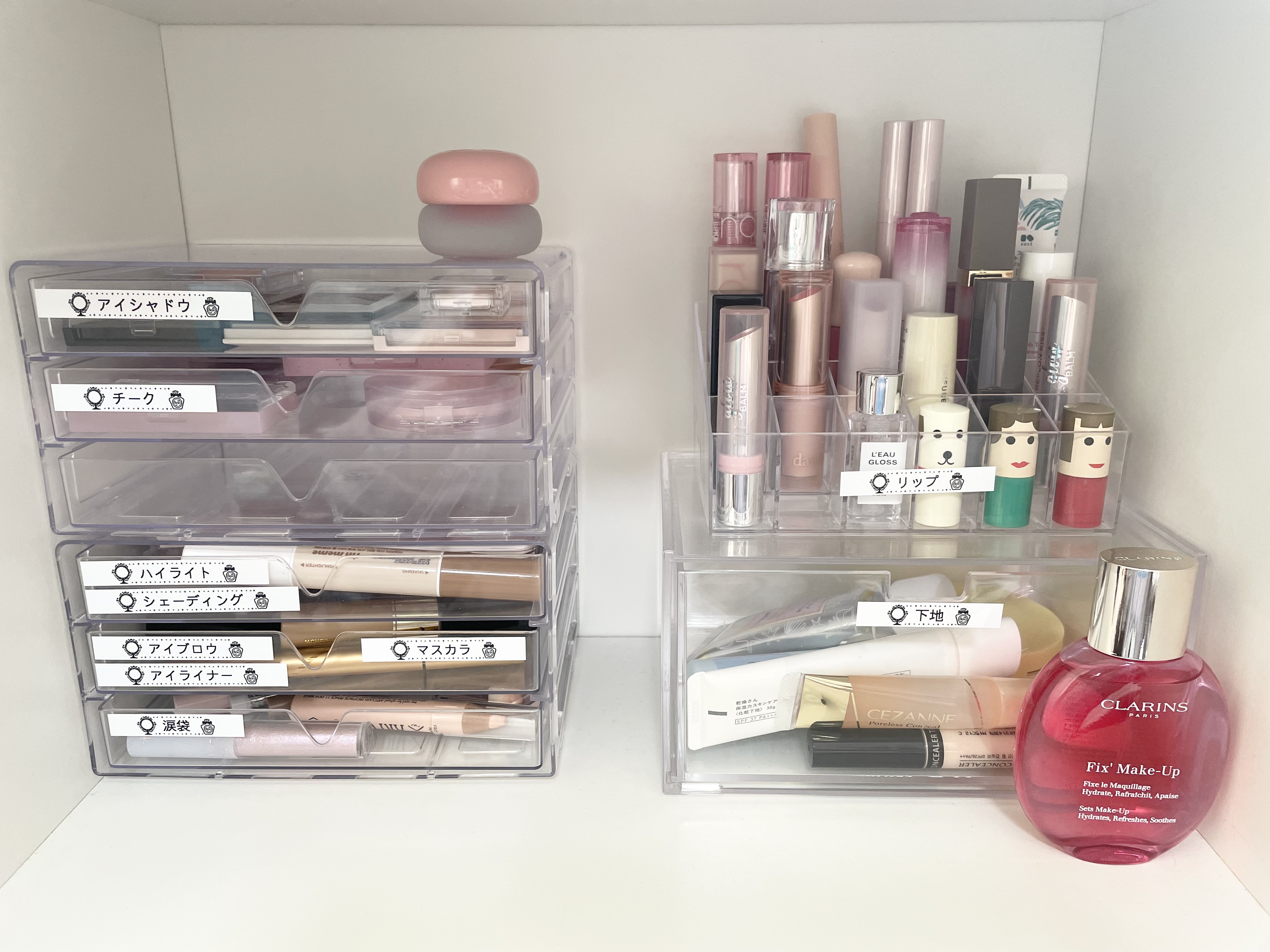 重なる透明収納ケース（１段引出し、１８ｃｍ×１３．５ｃｍ×９．５ｃｍ）/DAISO/その他を使ったクチコミ（1枚目）