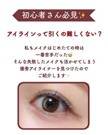 サナ ニューボーン クリーミーアイペンシルEXのクチコミ「【初心者にオススメしたいぼかせるアイライナー💖】
.
アイラインって引くの難しくない?
私もメ.....」(2枚目)